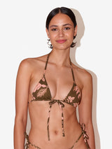 Beau Micro Triangle Top - Floral Earth