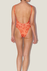 One-Piece Swimsuit - Orange Sunset