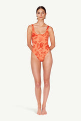 One-Piece Swimsuit - Orange Sunset