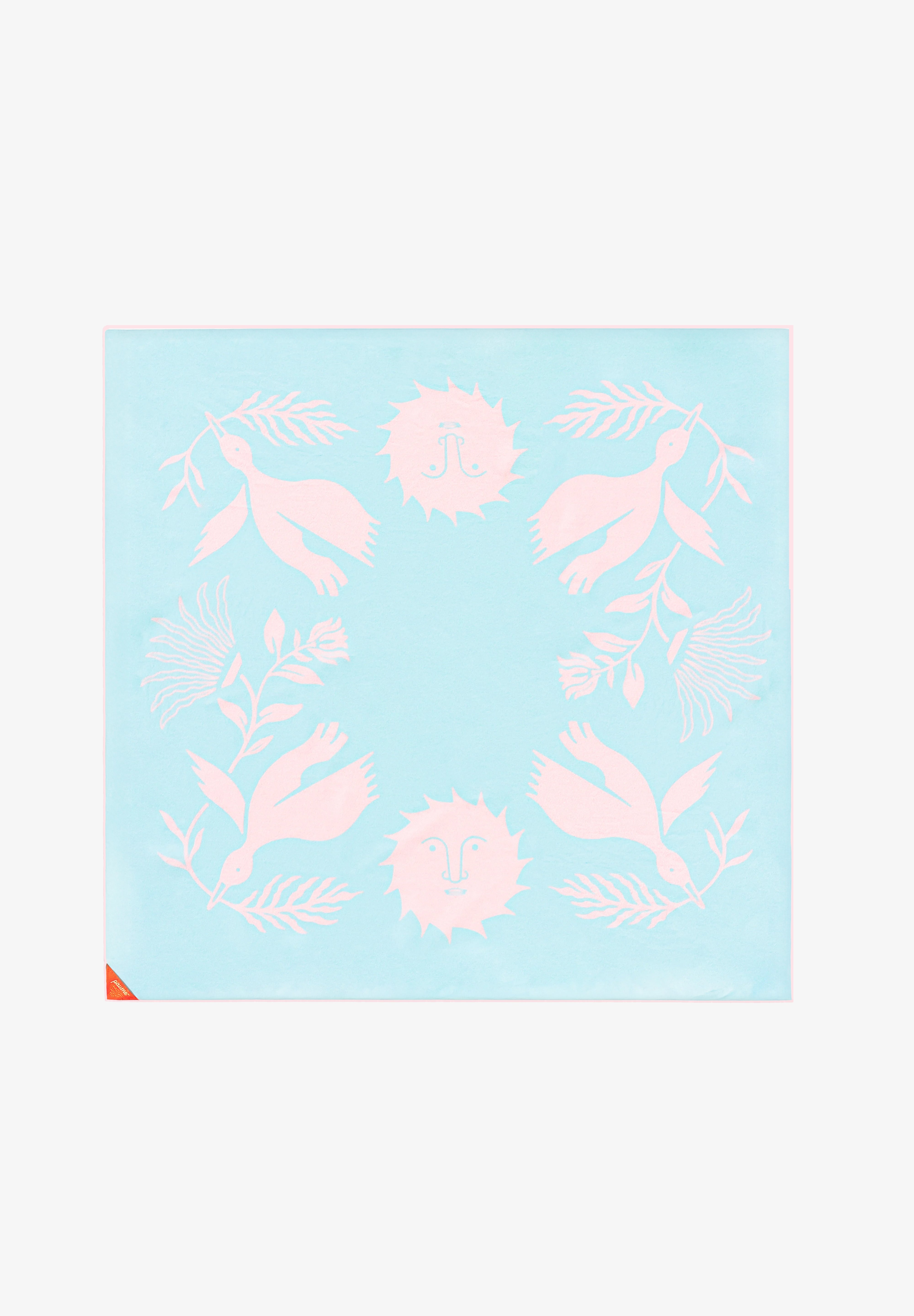 Silk Bandana HeScarf - Pink Sky