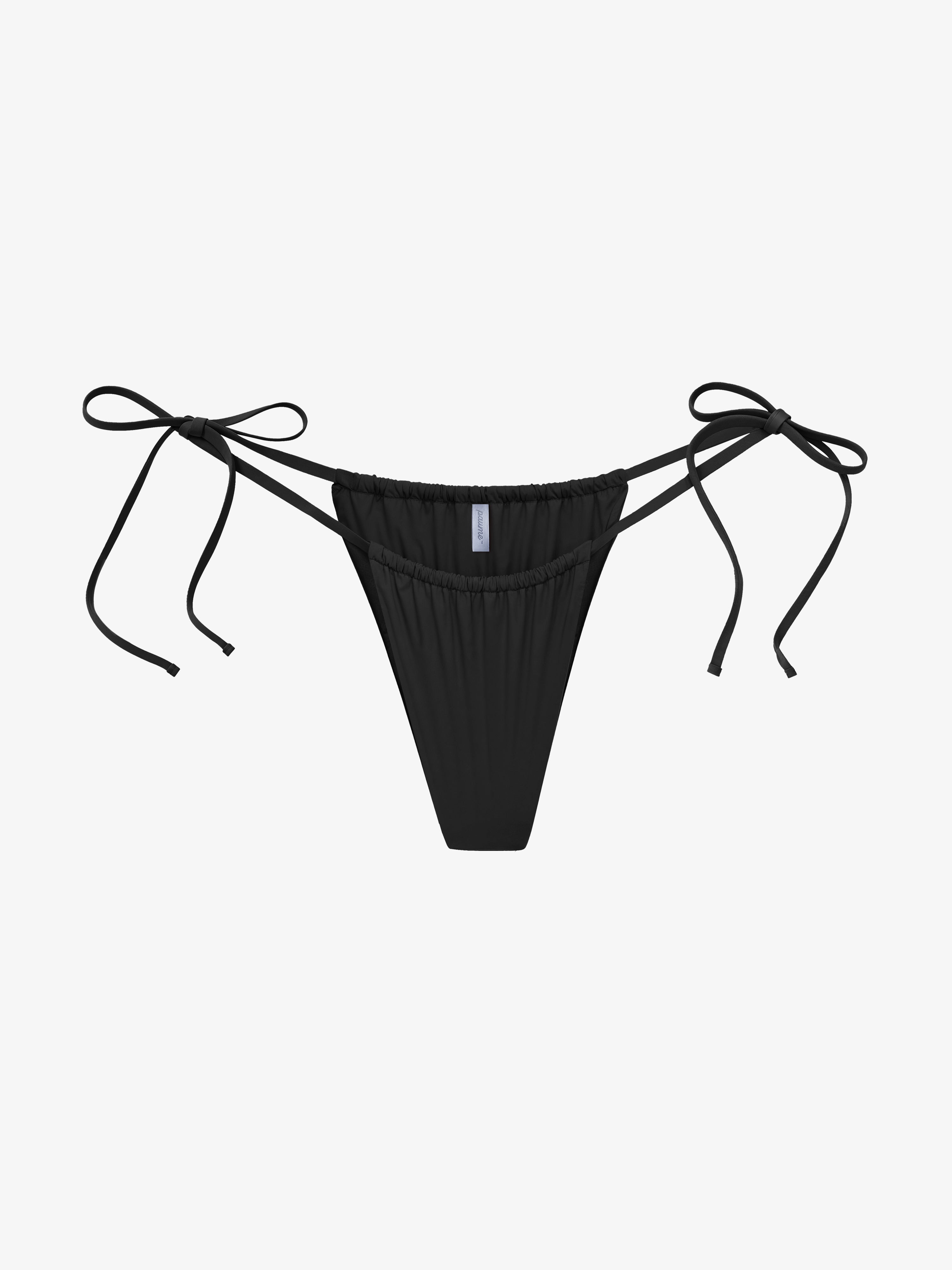 Brazilian String Bikini Bottom - Black