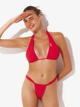 Halter Bikini Üst - Kiraz