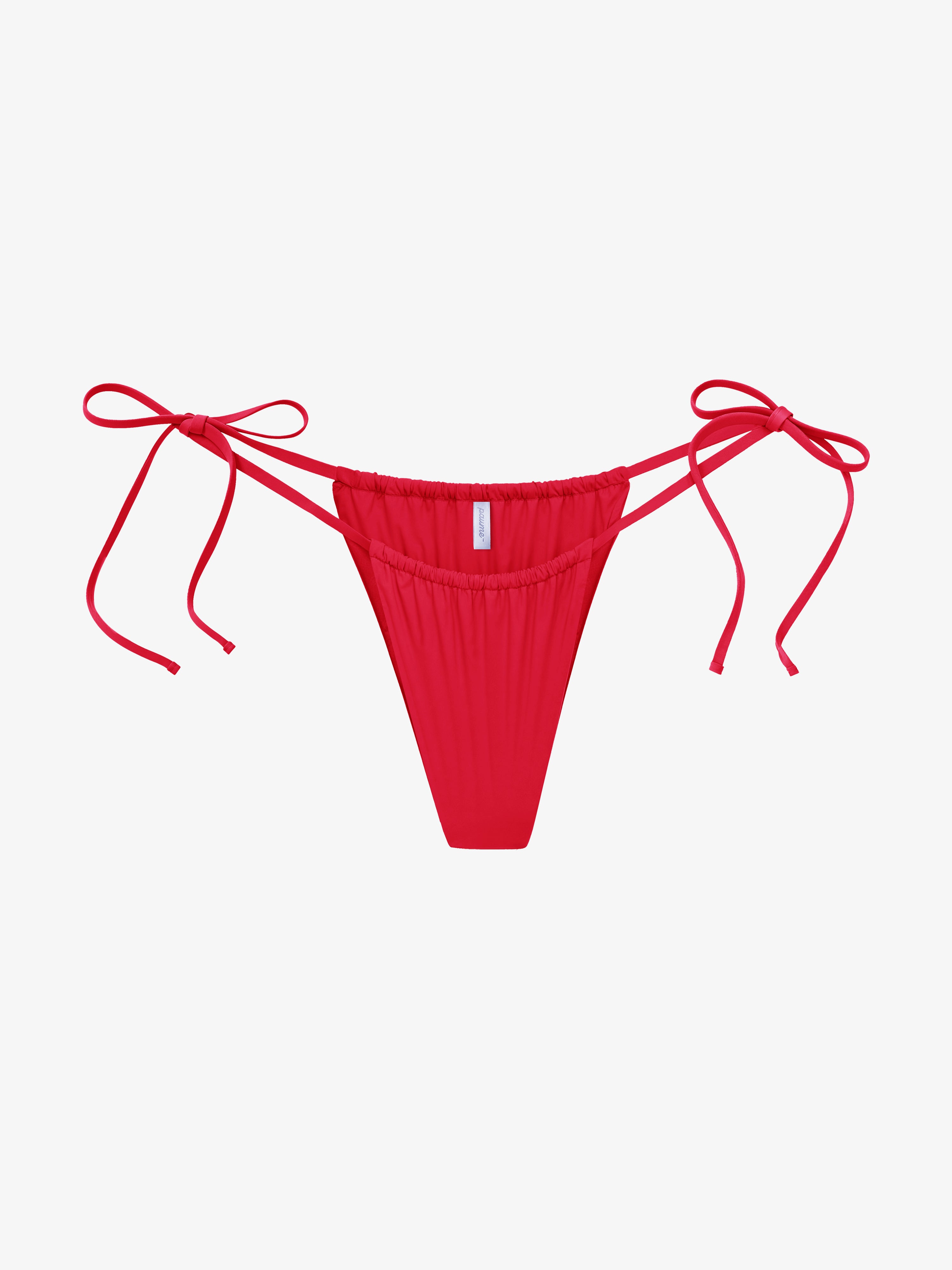Brazilian String Bikini Bottom - Cherry