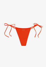 İpli Bikini Altı - Turuncu - Preorder