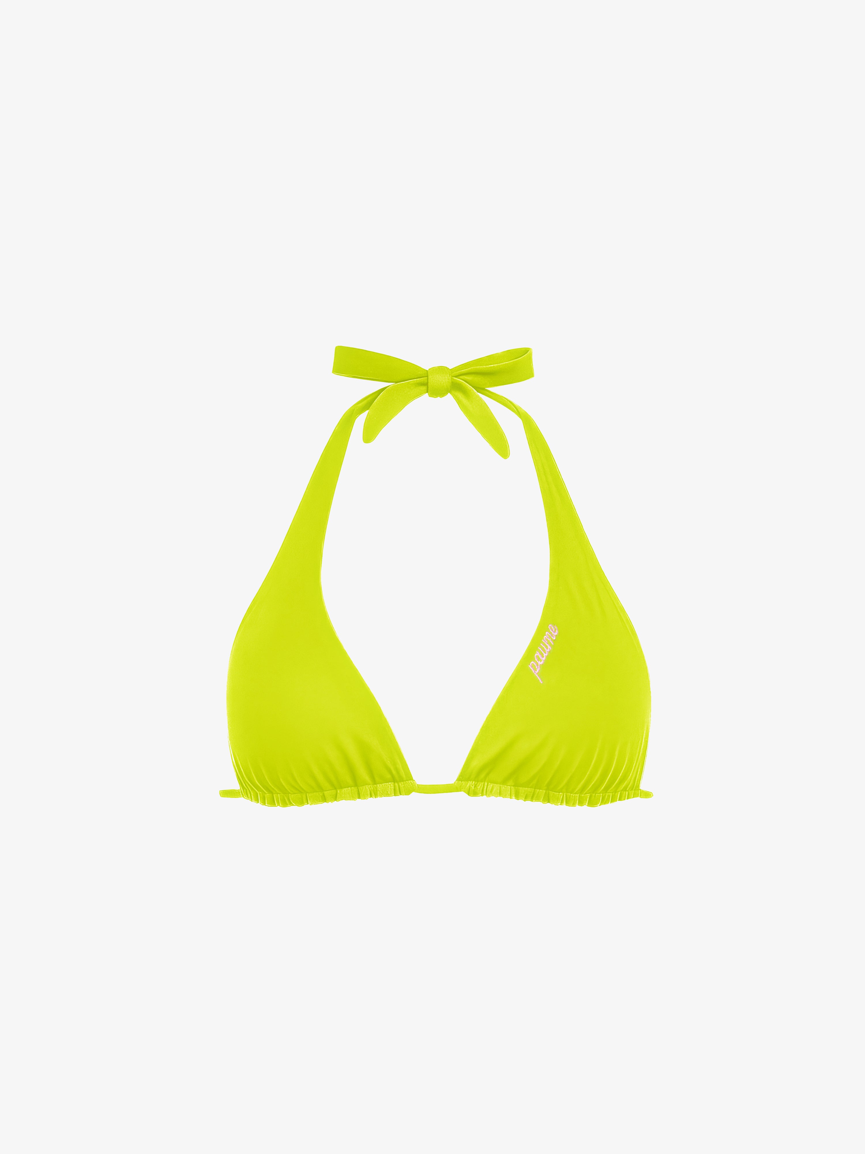 Halter Bikini Top - Lime