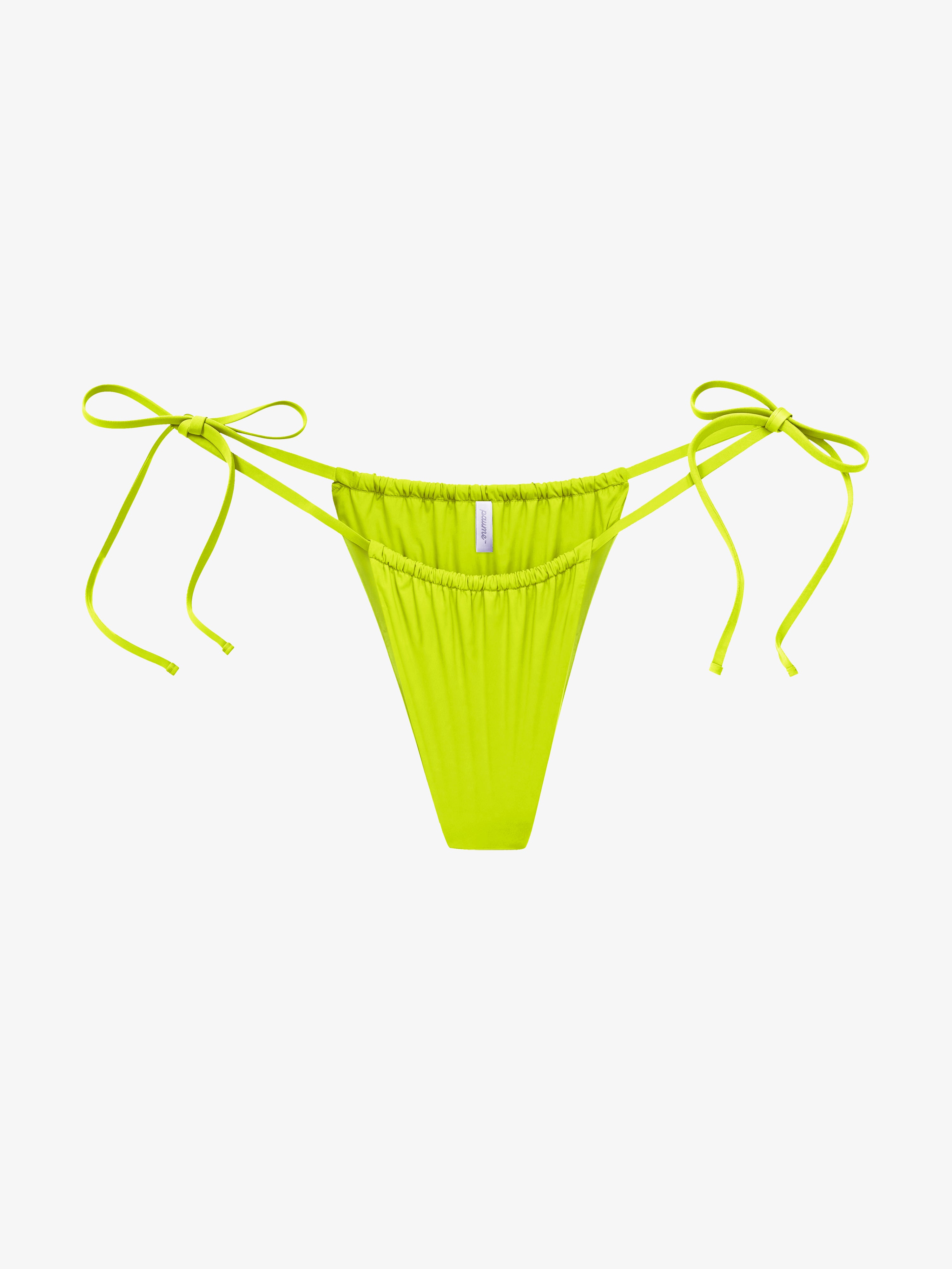 Brazilian String Bikini Bottom - Lime