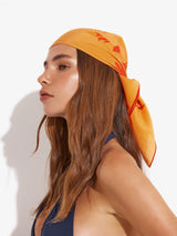Orange Sunset Desenli Bandana Fular
