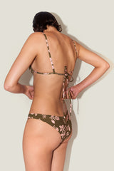 Ily Floral Earth Desenli Bandeau Bikini Üstü
