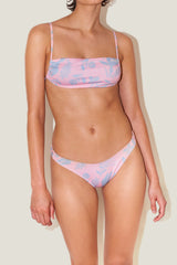 Ily Pink Sky Desenli Bandeau Bikini Üstü