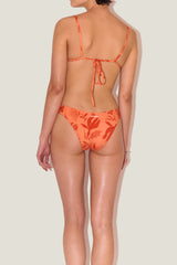 Ily Orange Sunset Desenli Bandeau Bikini Üstü