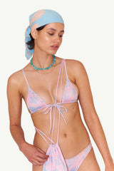 Pink Sky Desenli Bandana Fular