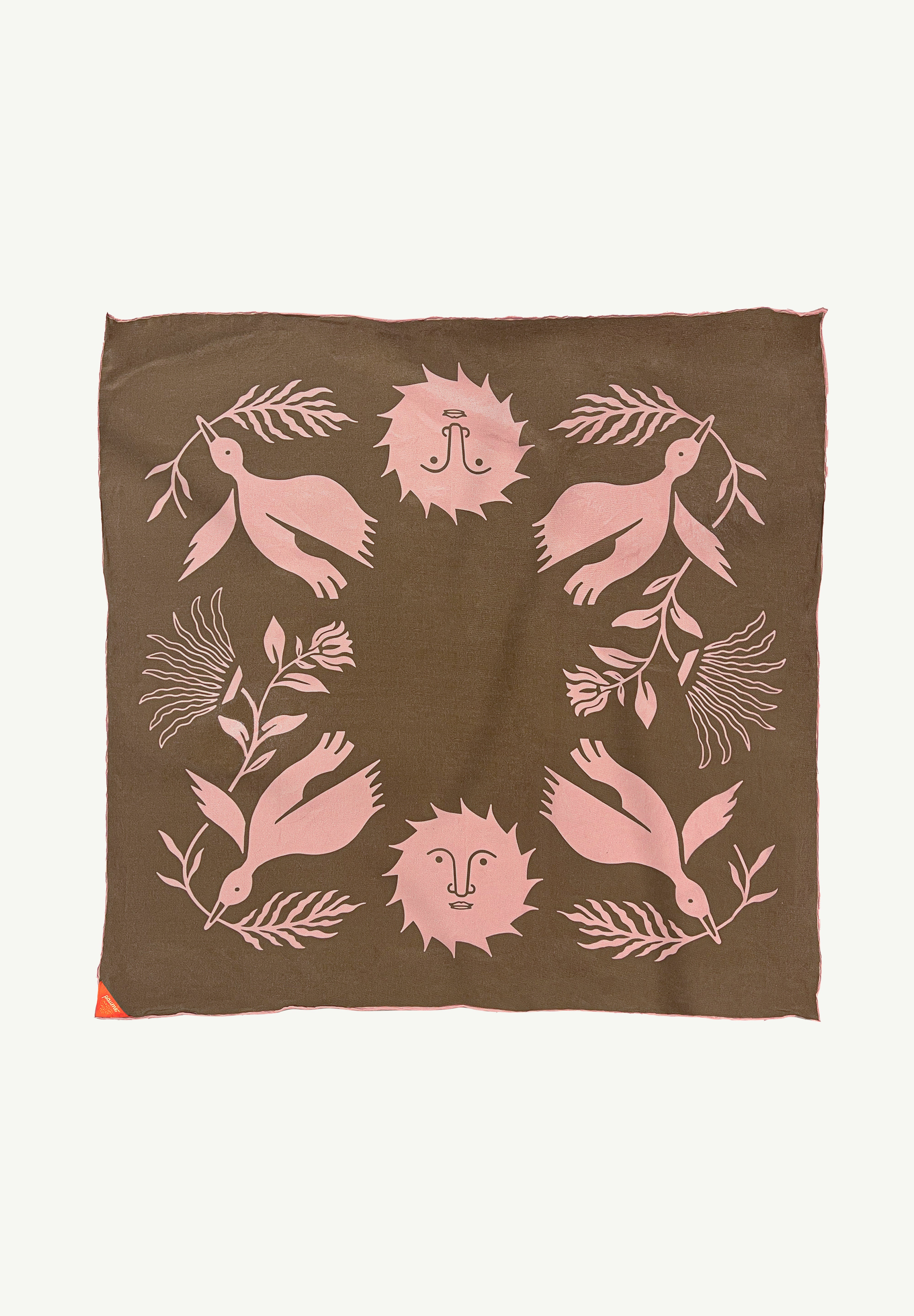 Floral Earth Desenli Bandana Fular