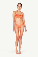 Ily Orange Sunset Desenli Bandeau Bikini Üstü