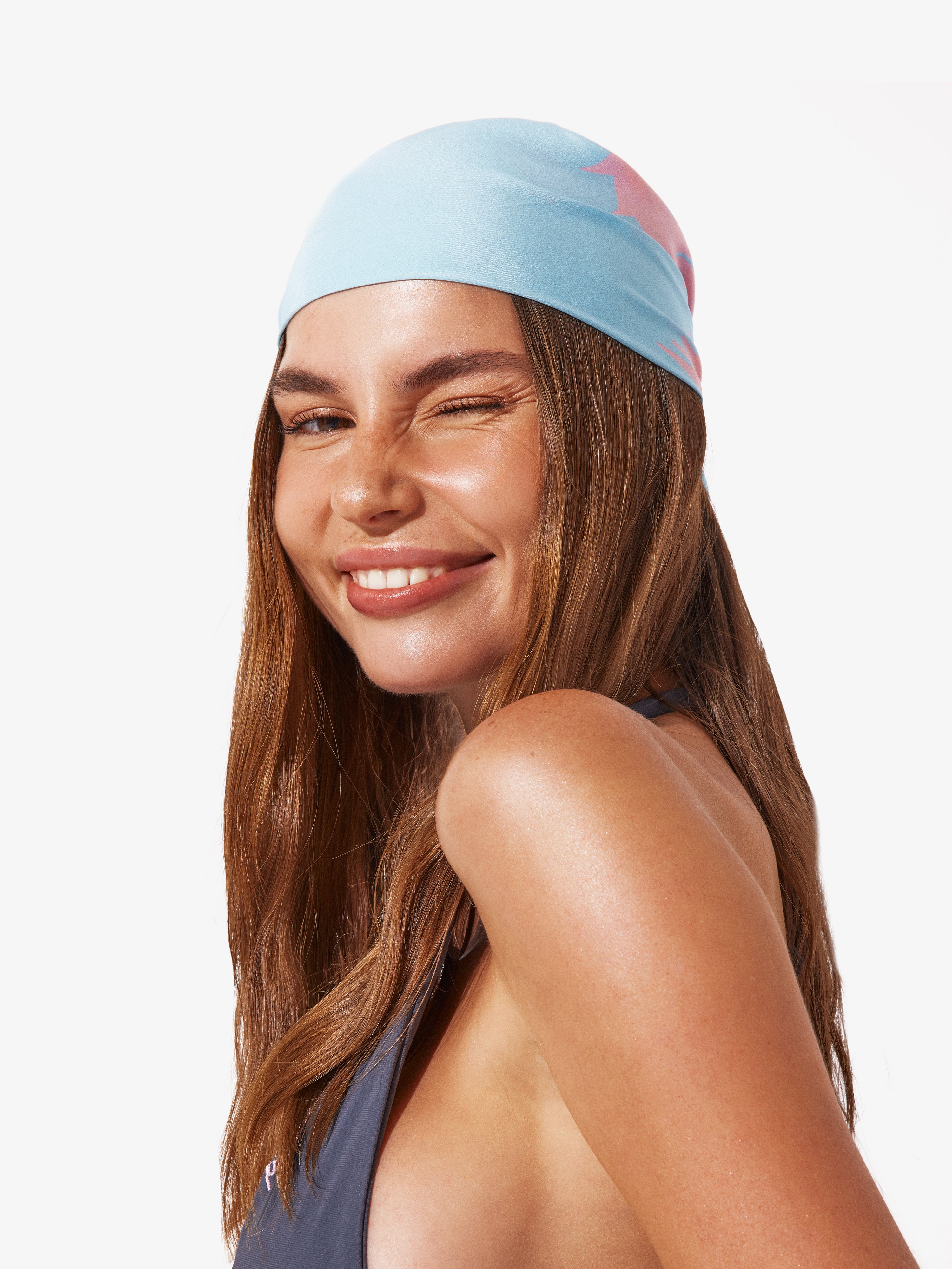 Silk Bandana HeScarf - Pink Sky