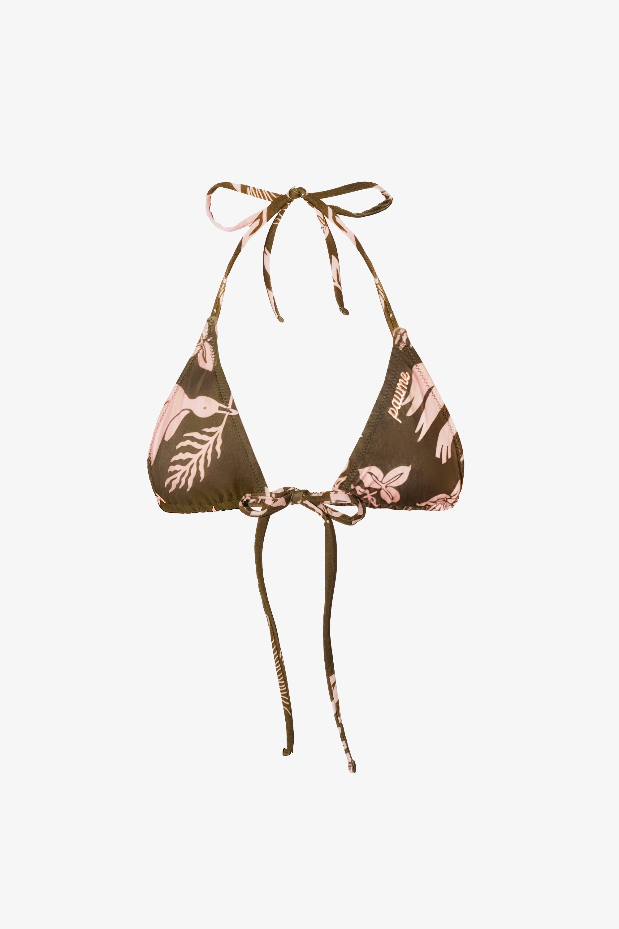 Beau Micro Triangle Top - Floral Earth