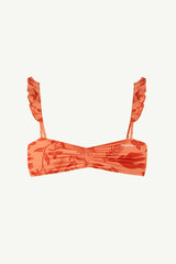 Rou Orange Sunset Desenli Bralette Bikini Üstü