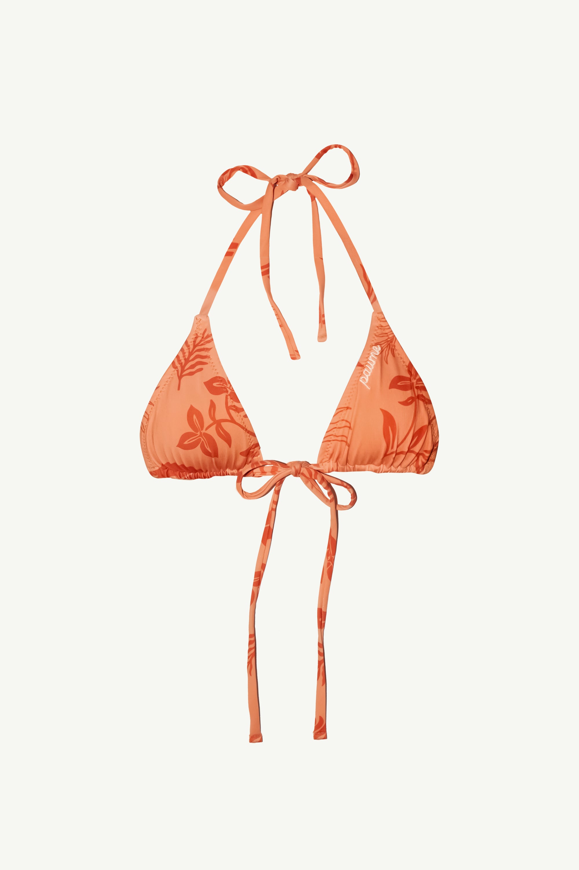 Beau Orange Sunset Desenli Micro Üçgen Bikini Üstü