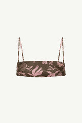 Ily Floral Earth Desenli Bandeau Bikini Üstü